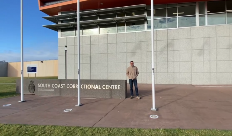 Chaplain Todd Galvin in front of the South Coast Correctional Centre in Nowra.