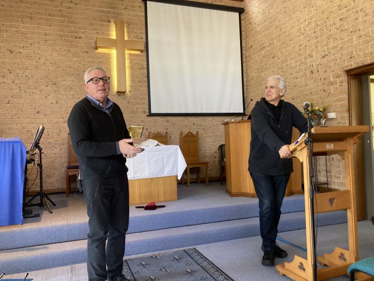 VISITING CHURCHES: Our Refugee & Cross-Cultural Support Worker Andrew Adams visited Woodford Presbyterian Church to share about the justice and mercy of refugee outreach.
